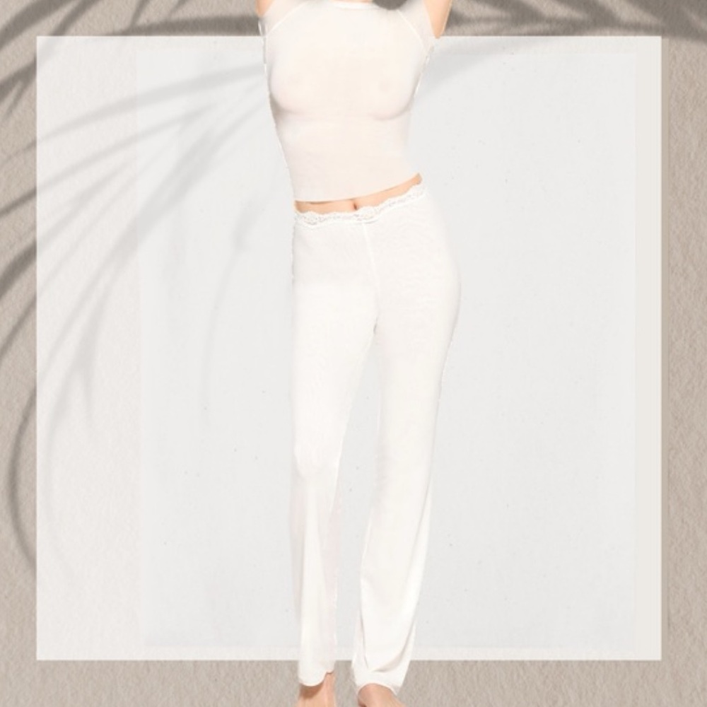 Skims bridal mesh pant size S color marble